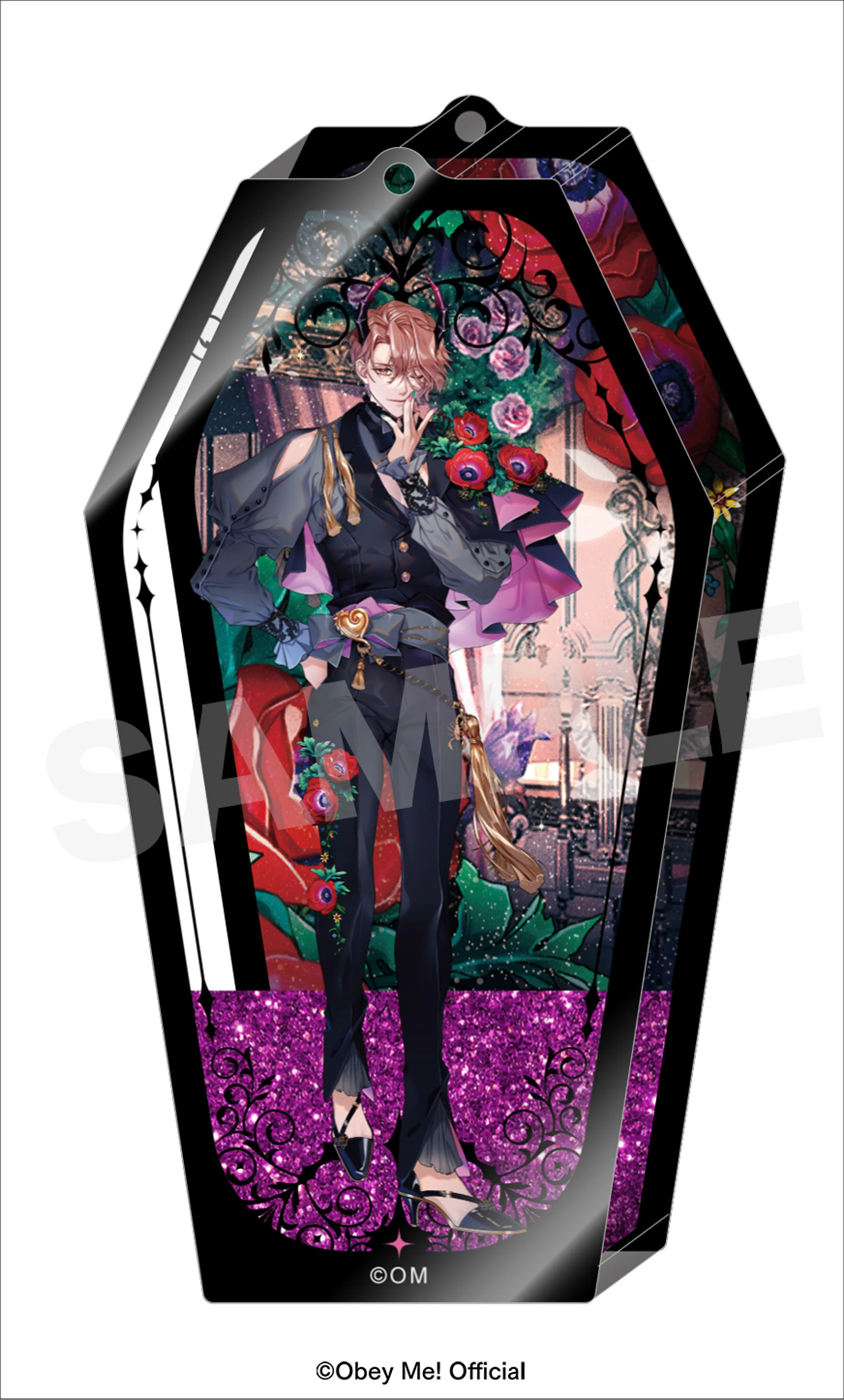[Obey Me!] 5th Anniversary Oil-in Acrylic Keychain / Asmodeus