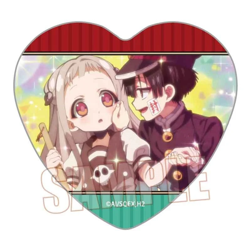(Goods - Badge) After-School Hanako-Kun Memories Heart Button Badge Part 2 Hanako-Kun & Nene