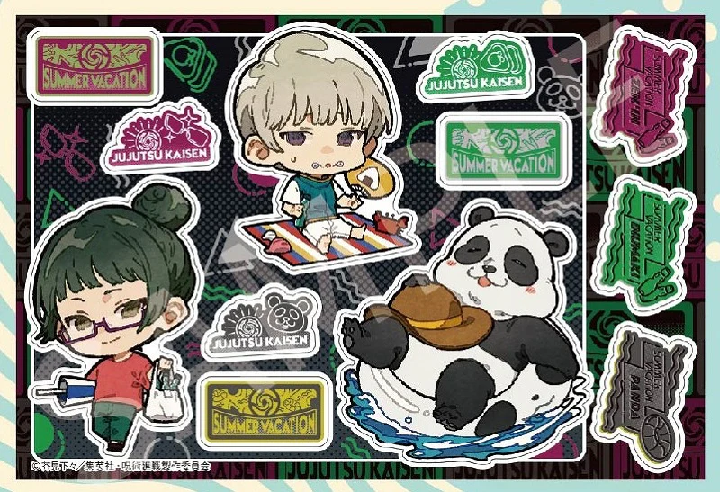 [Jujutsu Kaisen] Sticker Maki Zenin & Toge Inumaki & Panda Summer Holiday ver.