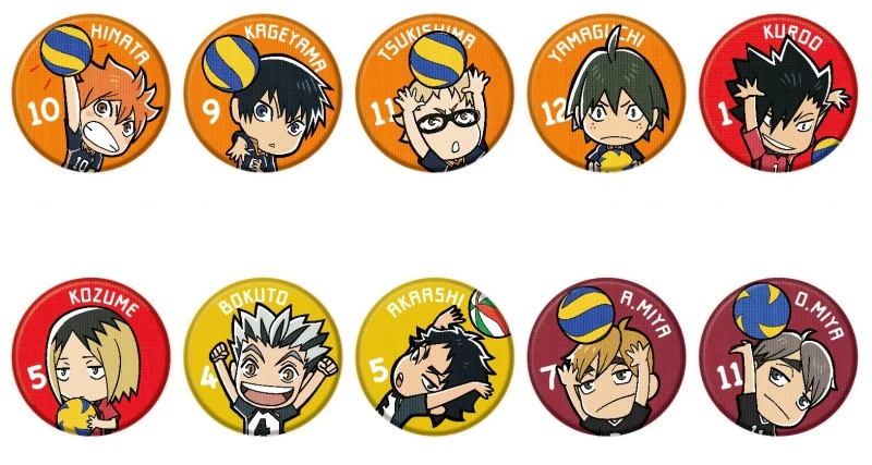 [Haikyu!!] Embroidered Button Badge Vol. 2 (Blind Box -Single)