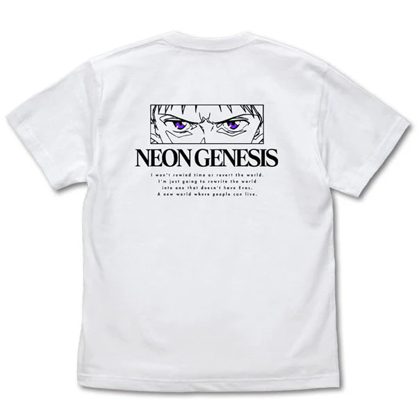 [Evangelion] "Goodbye All Of Evangelion" T-Shirt WHITE-L - Image 3