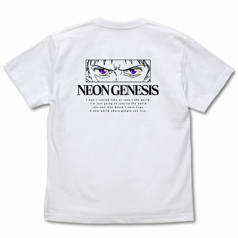 [Evangelion] "Goodbye All Of Evangelion" T-Shirt WHITE-XL - Image 2