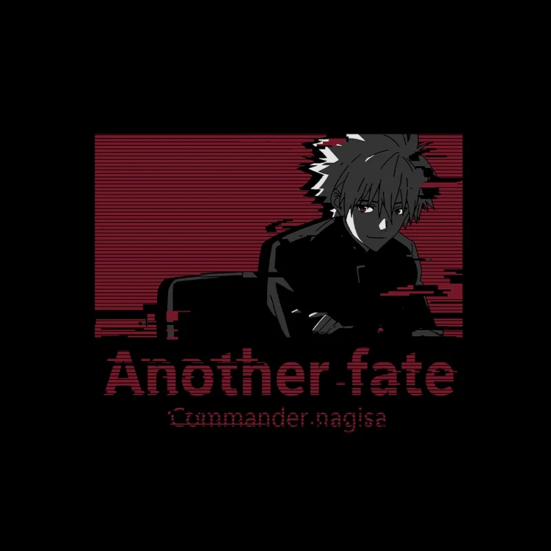 [Evangelion] Commander Nagisa T-Shirt BLACK-XL - Image 2