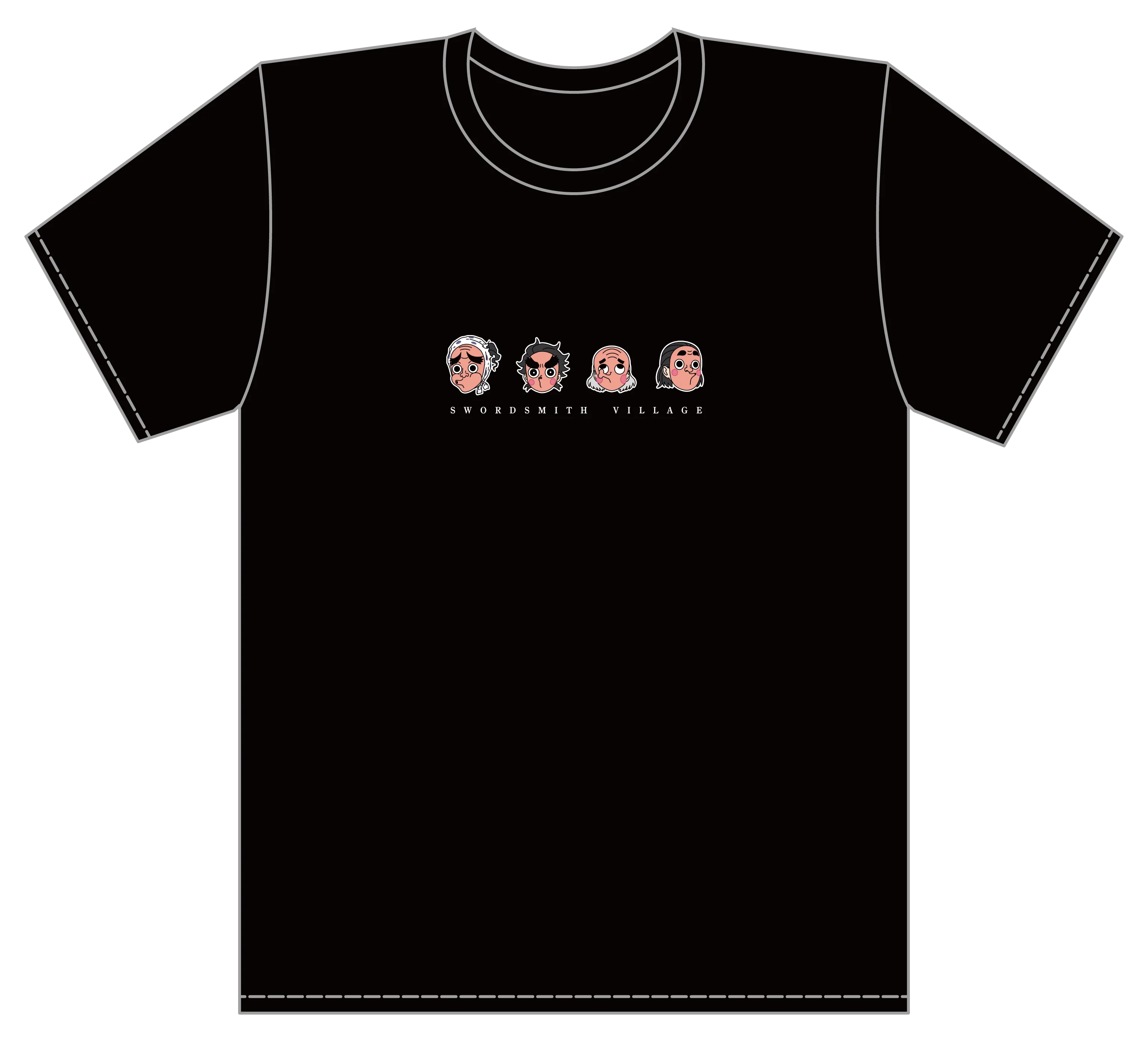 [Demon Slayer: Kimetsu no Yaiba] T-shirt (Black)
