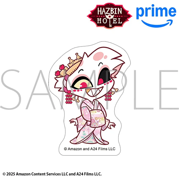 (Goods - Sticker) Hazbin Hotel Sticker  - Angel Dust (Kimono) Chibi