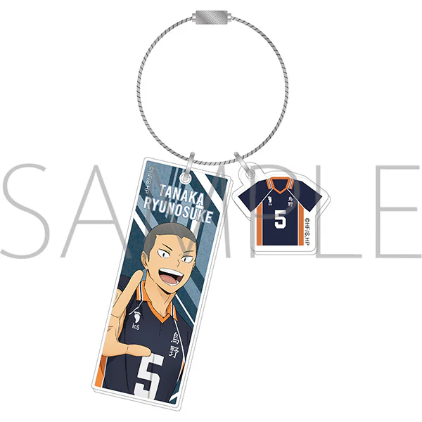 (Goods - Keychain) Haikyu!! Double Acrylic keychain Ryunosuke Tanaka Everyone’s Jersey Numbers!