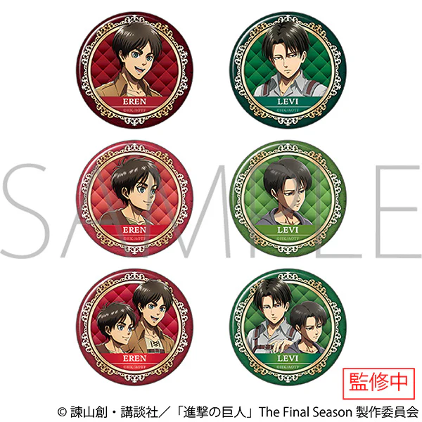 (Goods - Badge) Attack on Titan Holographic Chara Badge Collection (Blind Box -Single)