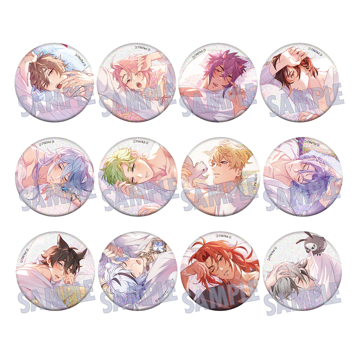 (Goods - Badges) NU: Carnival Hologram Character Badge Collection Birthday Ver. (Blind Box -Single)