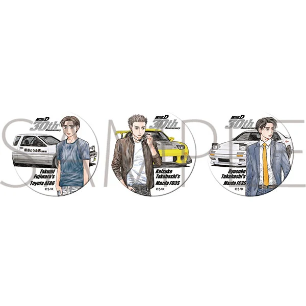 (Goods - Badge) Initial D Manga Art Button Badge Set