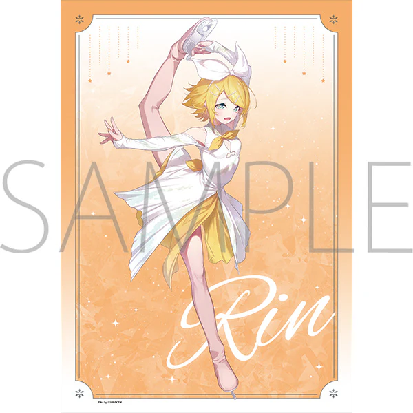 (Goods - Tapestry) Hatsune Miku Series Mini Clear Poster Kagamine Rin