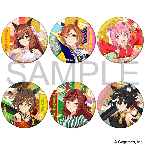 (Goods - Badge) Umamusume: Pretty Derby Japanese Paper Style Button Badge Collection (Blind Box -Single)