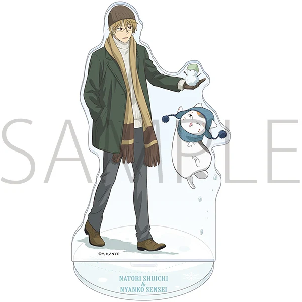 (Goods - Acrylic Stand) Natsume's Book of Friends (Natsume Yuujinchou) Acrylic Stand Shuuichi Natori & Nyanko Sensei Warm Outfit Ver.