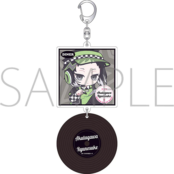 (Goods - Keychain) Bungo Stray Dogs Record Style Acrylic Keychain / Ryunosuke Akutagawa Pastel Pop