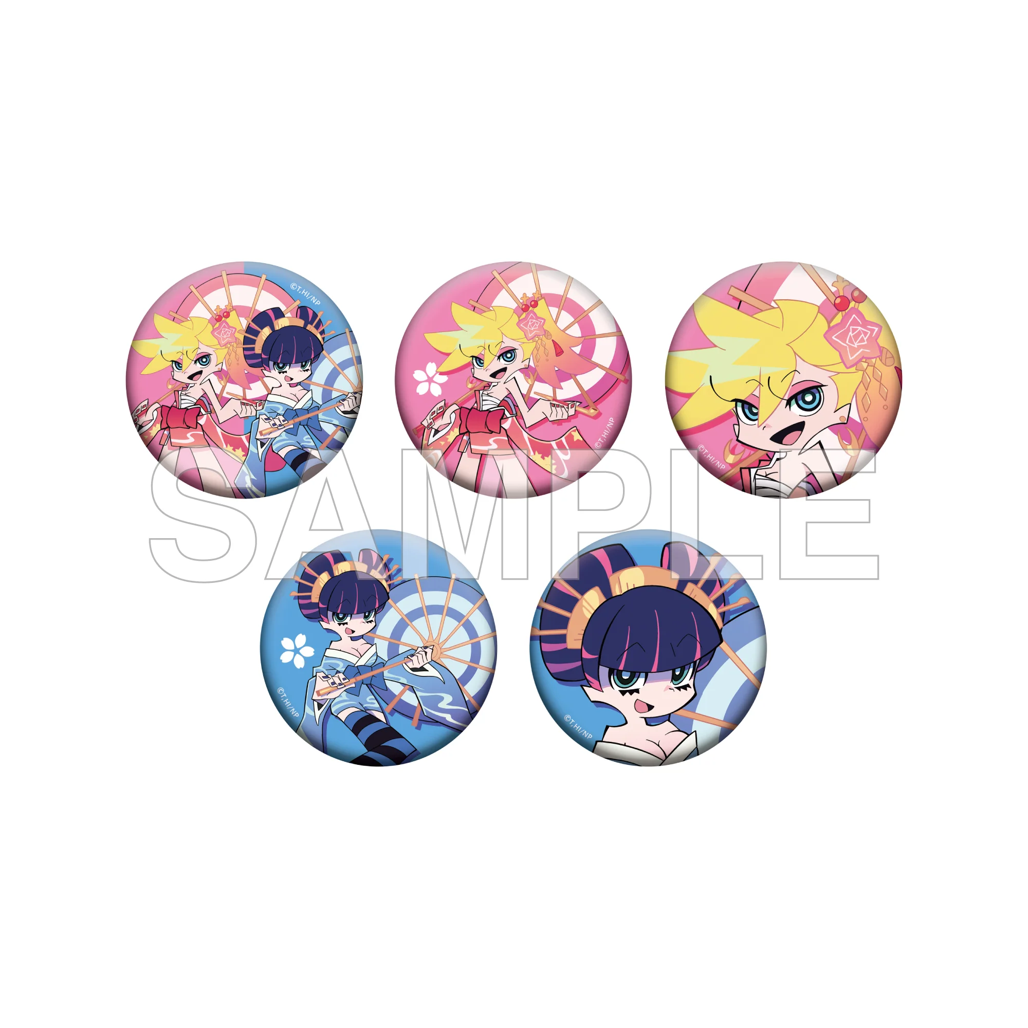 (Goods - Badge) New PANTY ＆ STOCKING with GARTERBELT Tradable Glimmering Tin Badge Japanese Outfit Ver. (Blind Box - Single)