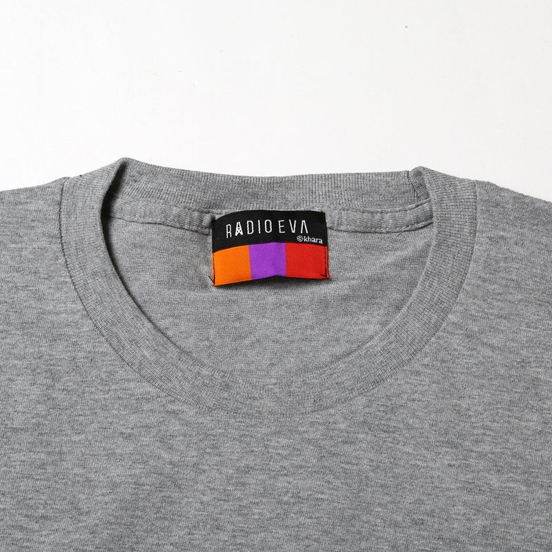 [Evangelion] RADIO EVA T-Shirt THE BEAST GRAY x BURGUNDY - Image 2