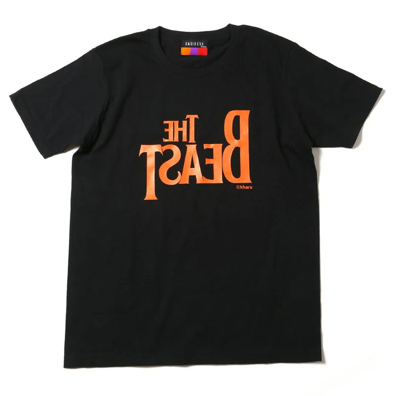 [Evangelion] RADIO EVA THE BEAST T-Shirt BLACK x ORANGE - Image 4