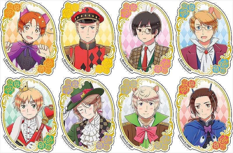 [Hetalia] Glitter Acrylic Badge (Alice in Wonderland ver.) (Blind Box -Single)