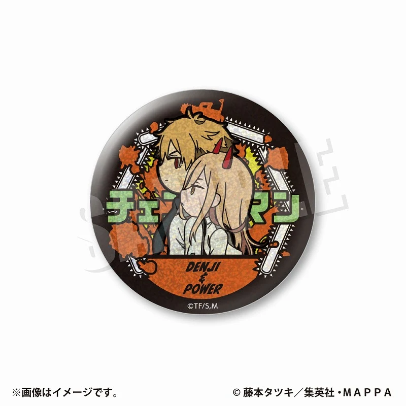 [Chainsaw Man] VETCOLO Glitter Button Badge 08. Denji & Power
