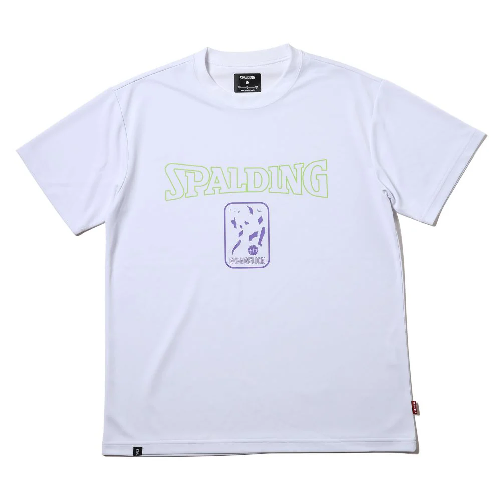 [Evangelion] RADIO EVA SPALDING EVA-01 Dry mesh T-Shirt White×Green
