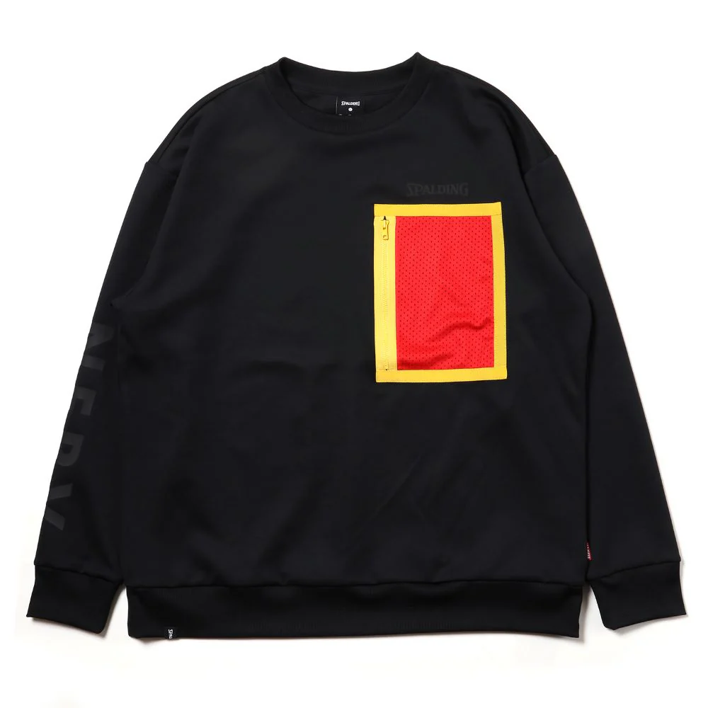 [Evangelion] RADIO EVA NERV Sweat Shirts by SPALDING Black×Red - Image 2