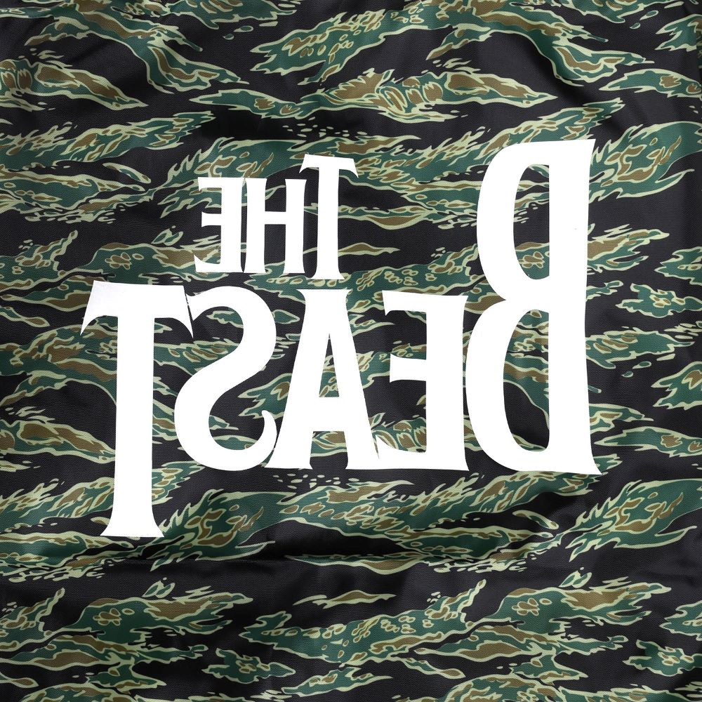 [Evangelion] RADIO EVA THE BEAST Camouflage Coach Jacket Green - Image 4