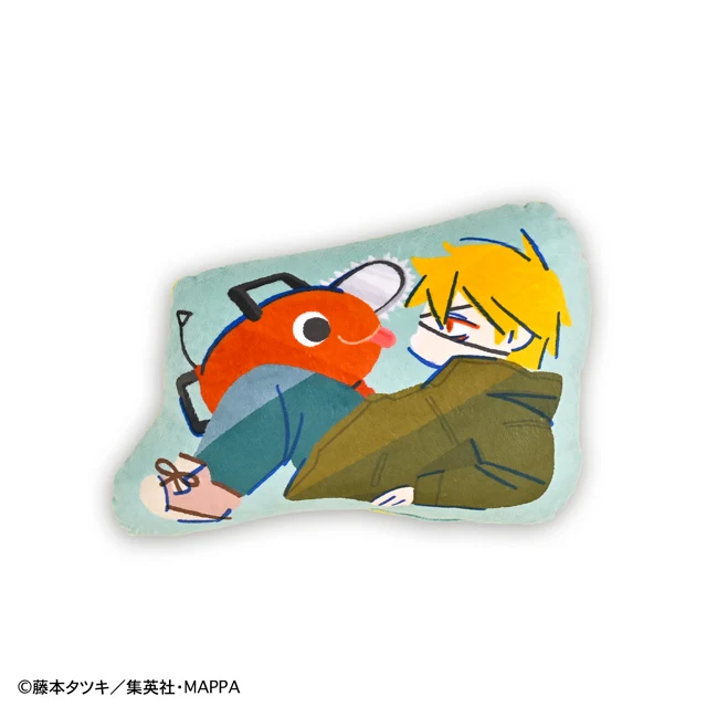 [Chainsaw Man] HER Artist Collab Die-cut Cushion (Denji & Pochita)