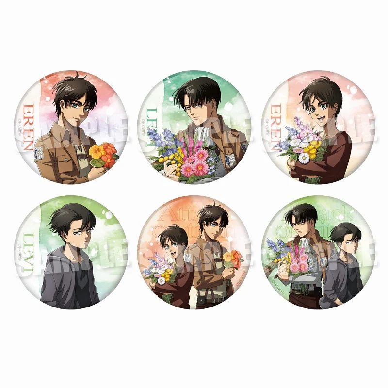 [Attack on Titan] Trading Button Badge "past and future ver." (Blind Box -Single) - Image 2