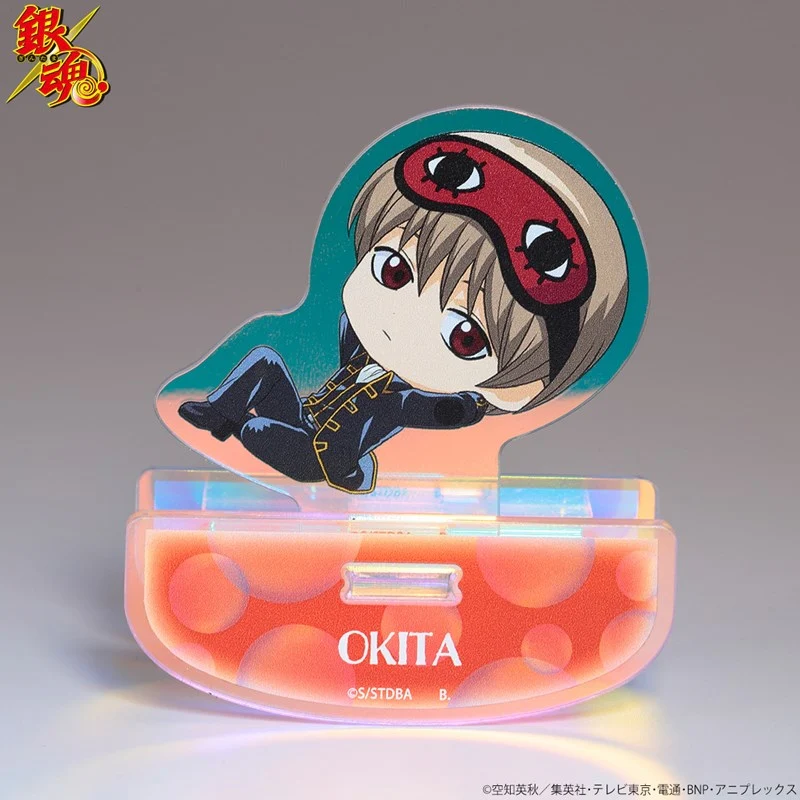 (Goods - Stand Pop) Gintama Tojikome Shabon Bubble Yurayura Iridescent Acrylic Stand Okita Sougo - Image 2