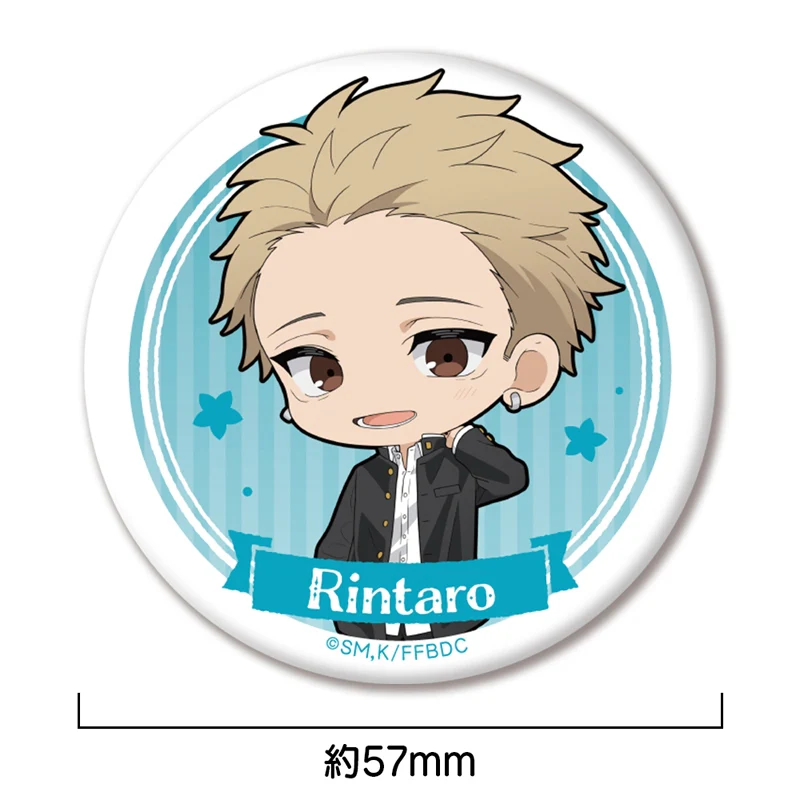 (Goods - Badge) TV Anime The Fragrant Flower Blooms with Dignity Button Badge Rintaro Tsumugi - Image 2