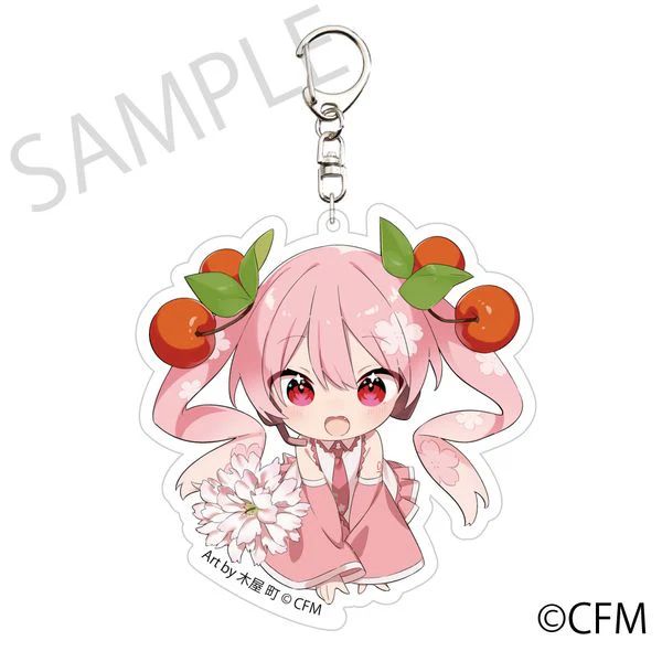 (Goods - Keychain) Hatsune Miku Sakura Miku x Hirosaki Sakura Story Keychain Shogetsu