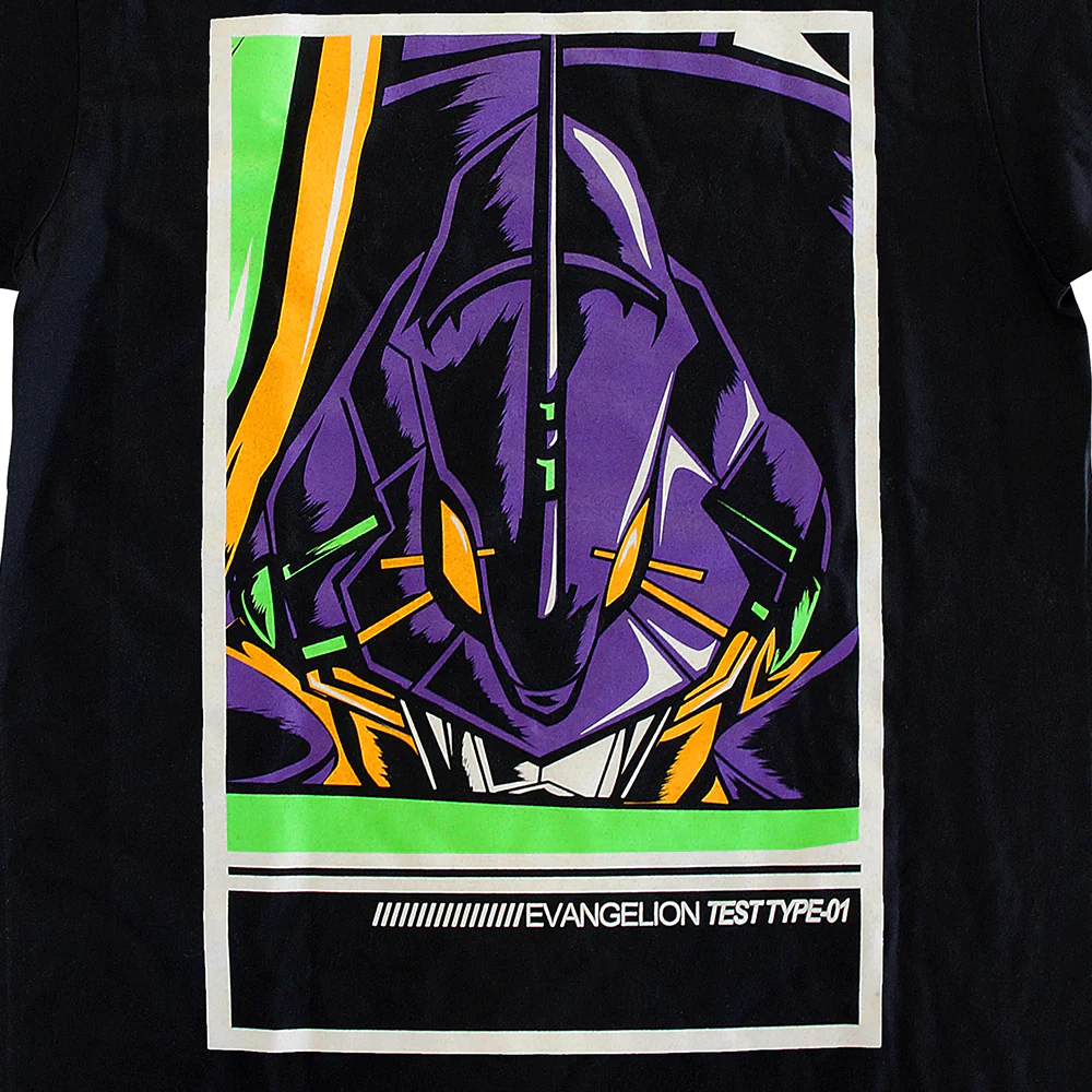 [Evangelion] American Comics Style (kick) T-shirt / Black L Size - Image 2