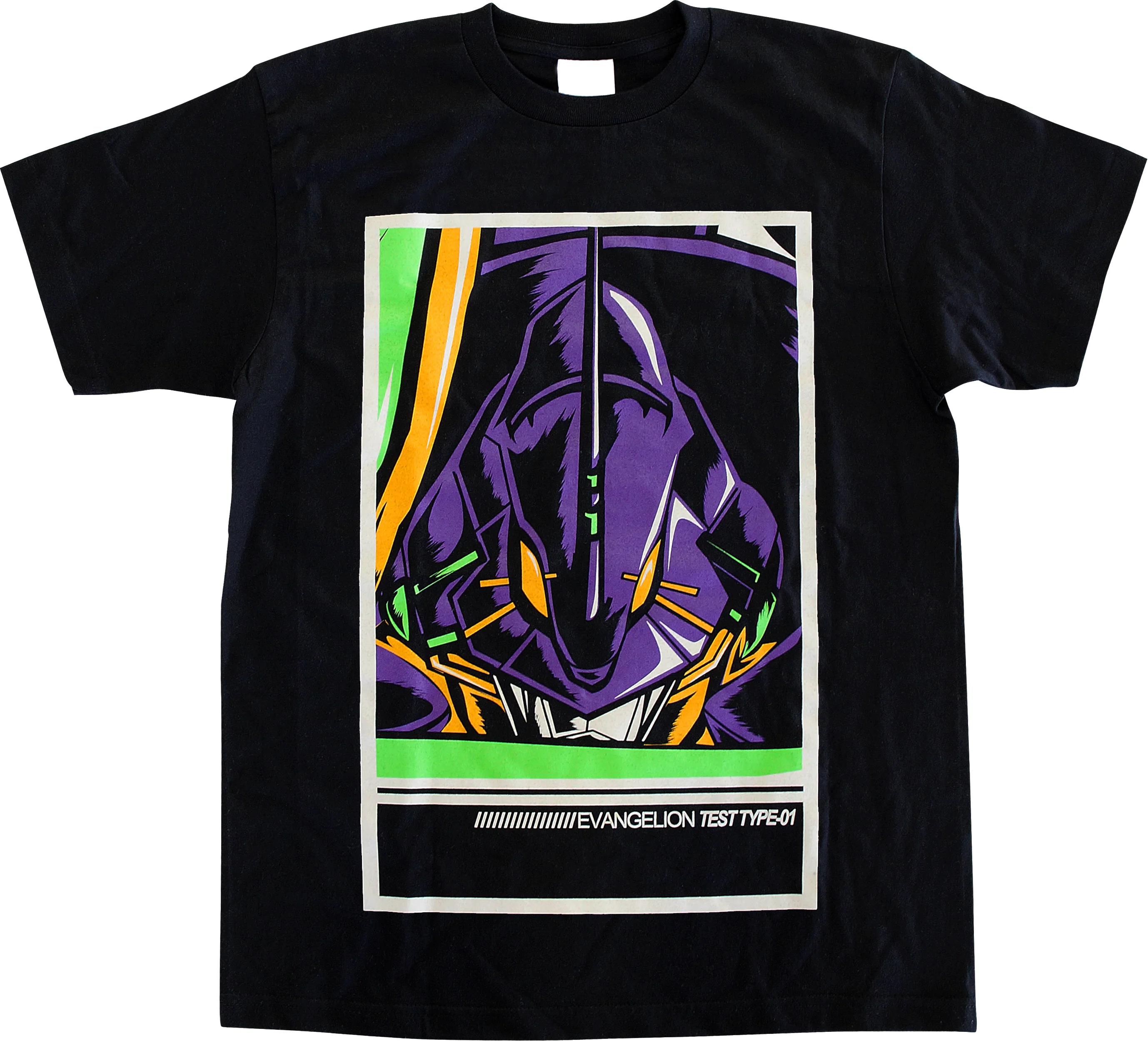[Evangelion] American Comics Style (kick) T-shirt / Black XL Size