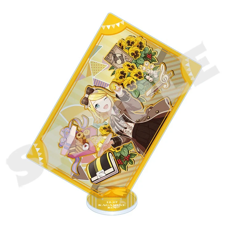 (Goods - Acrylic Stand) Hatsune Miku: Colorful Stage! Anniversary/Birthday Art 2022-2023 Card-shaped Acrylic Stand Kagamine Rin