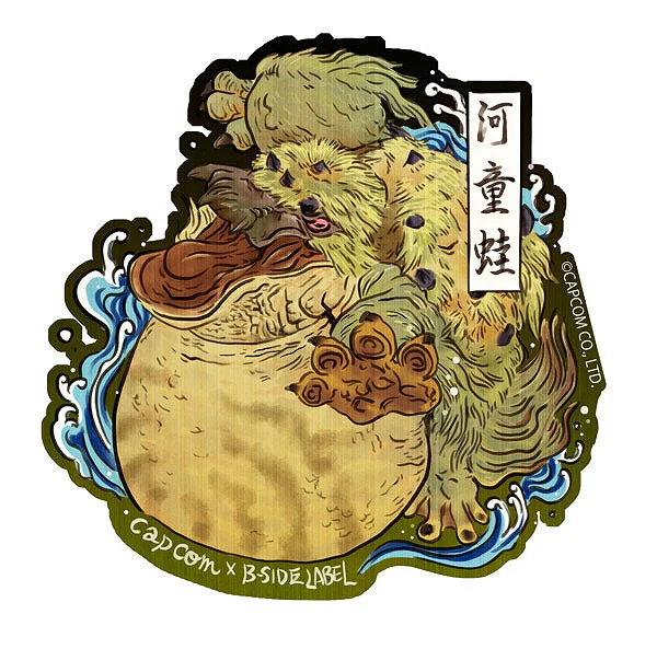[Monster Hunter] CAPCOM x B-SIDE LABEL Sticker Tetranadon Ukiyo-e