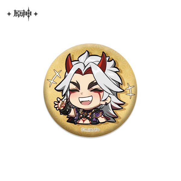 [Genshin Impact] Chibi Can Badge / Itto Arataki