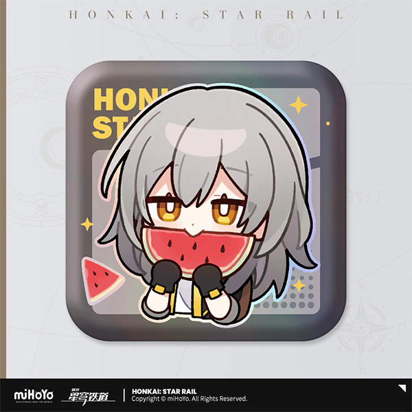 [Honkai: Star Rail] Pom-Pom's Exhibition Hall Square Button Badge / Trailblazer (Female)