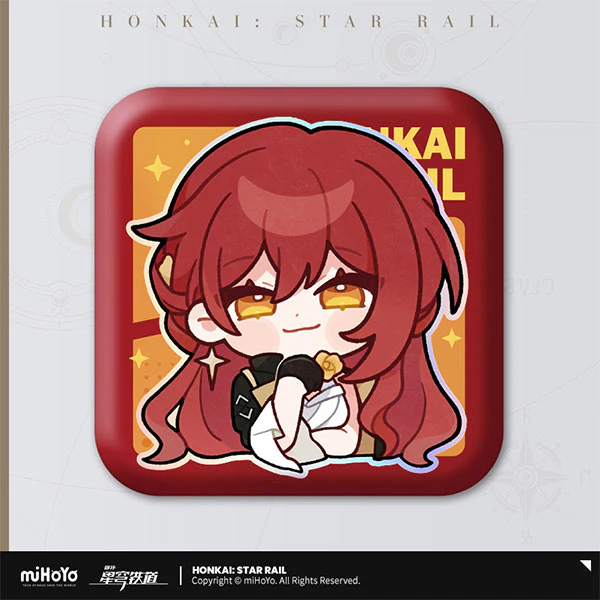 [Honkai: Star Rail] Pom-Pom's Exhibition Hall Square Button Badge / Himeko