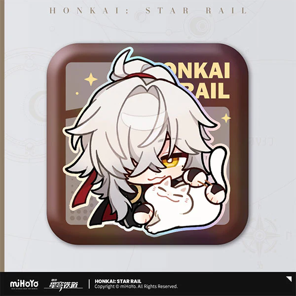 [Honkai: Star Rail] Pom-Pom's Exhibition Hall Square Button Badge / Jing Yuan