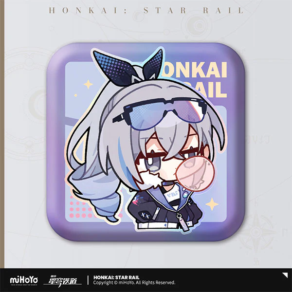 [Honkai: Star Rail] Pom-Pom's Exhibition Hall Square Button Badge / Silver Wolf