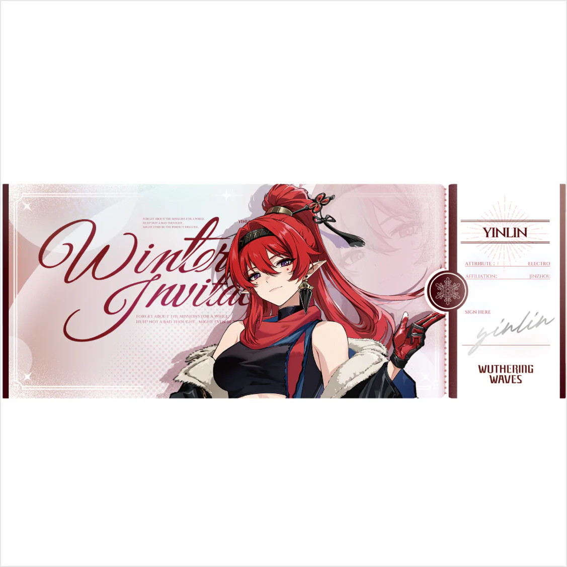 [Wuthering Waves] Winter Invitation Ticket-style Card / Yinlin