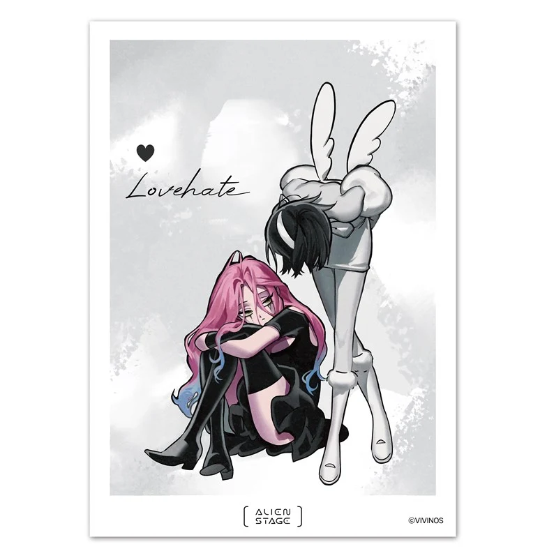 (Goods - Artboard) Alien Stage Illustration Artboard DLC: Love Hate Mizi & Sua