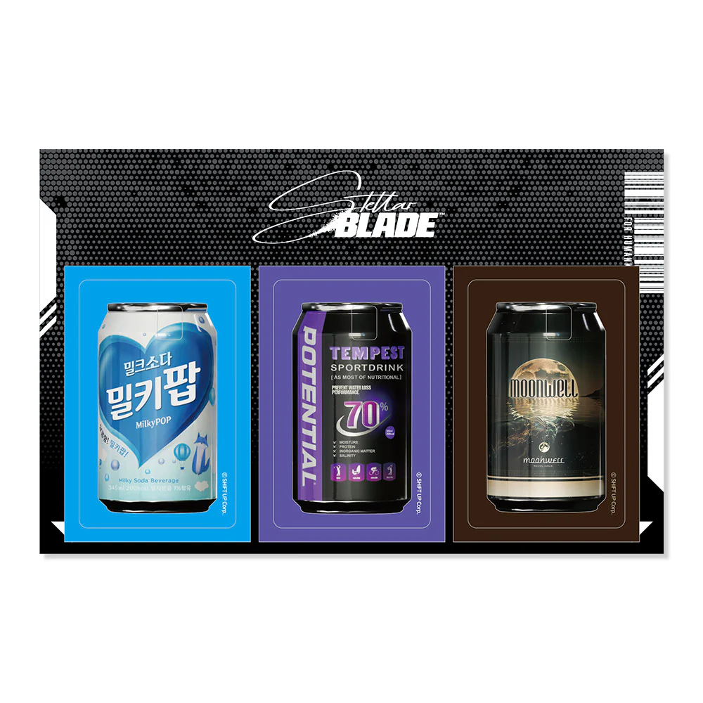 (Goods - Sticker) Stellar Blade Can Card Sticker Set of 3 Blue