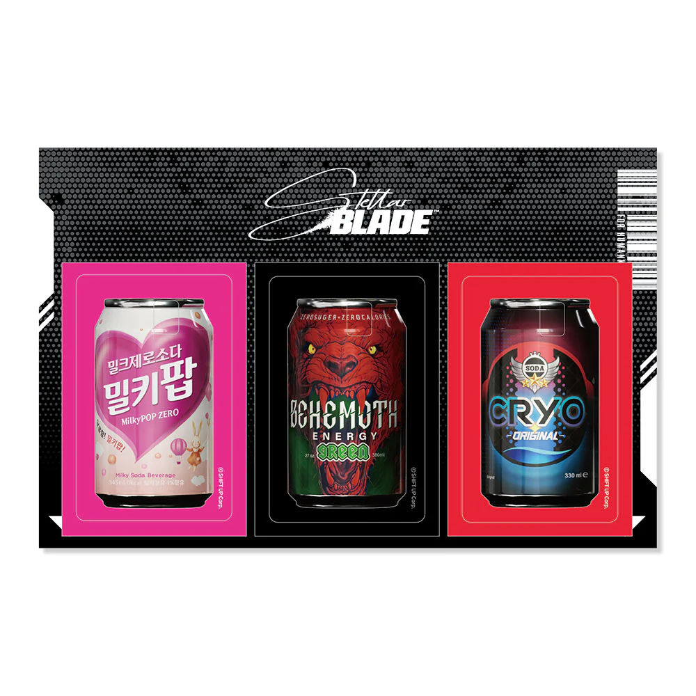 (Goods - Sticker) Stellar Blade Can Card Sticker Set of 3 Pink
