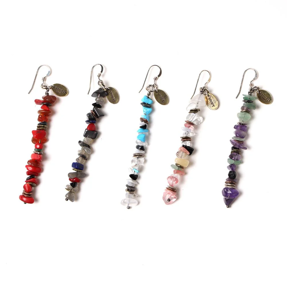 [Evangelion] RADIO EVA Pebble ＆ Metal Chip's Earring VIVIFY MARI PINK - Image 2