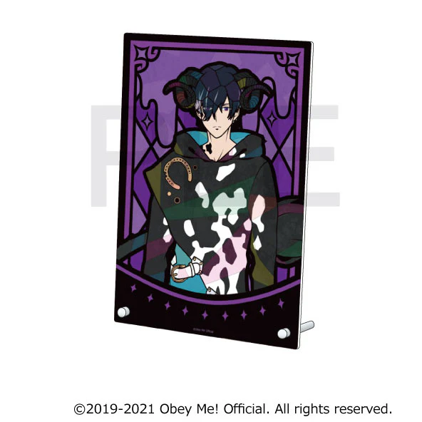 [Obey Me!] Stained Glass Style Acrylic Art Panel Belphegor - Image 2