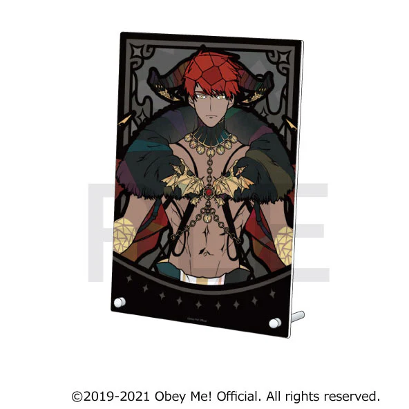 [Obey Me!] Stained Glass Style Acrylic Art Panel Diavolo - Image 2